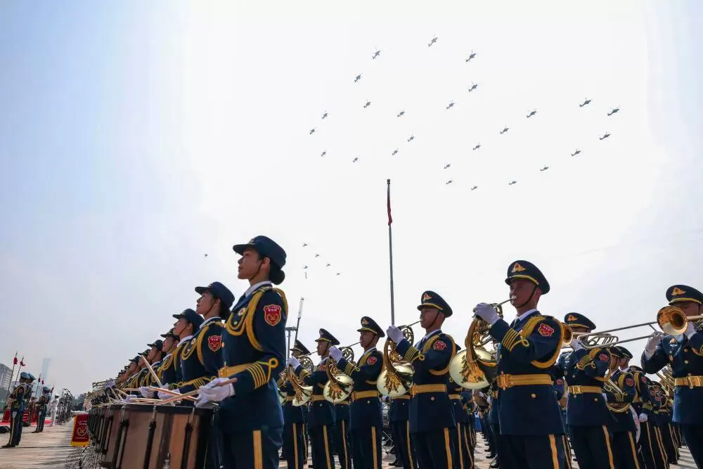 Fsain Technology Escorts the Military Parade Sky